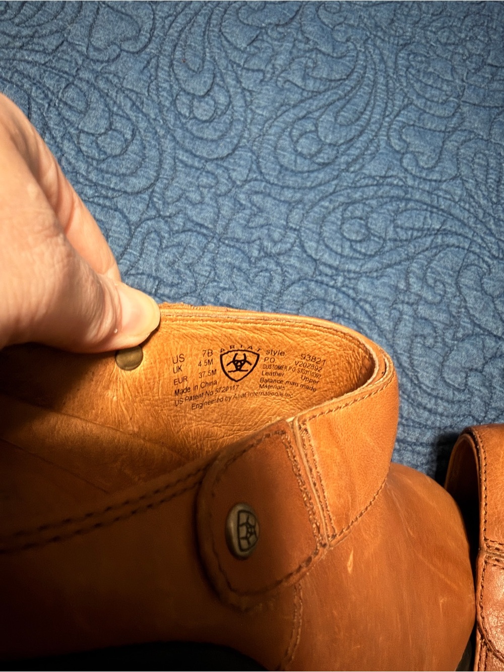 Ariat Tan Leather Slip-On Clogs - Picture 5 of 5